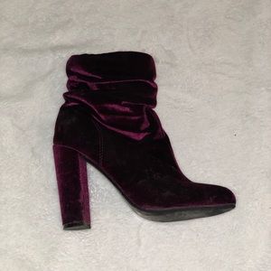Velvet booties